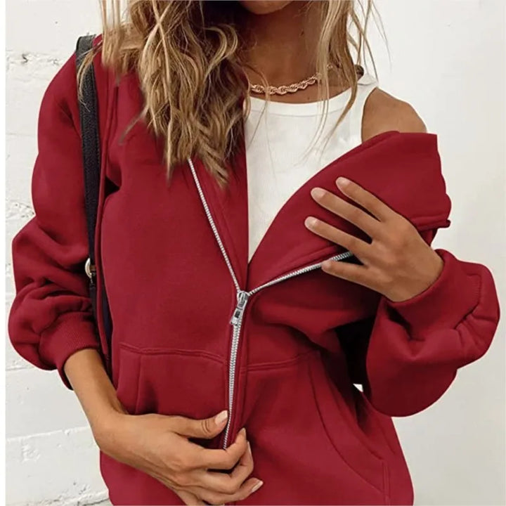 Valeria | Sweat à capuche zippé pour femmes confortable et stylé