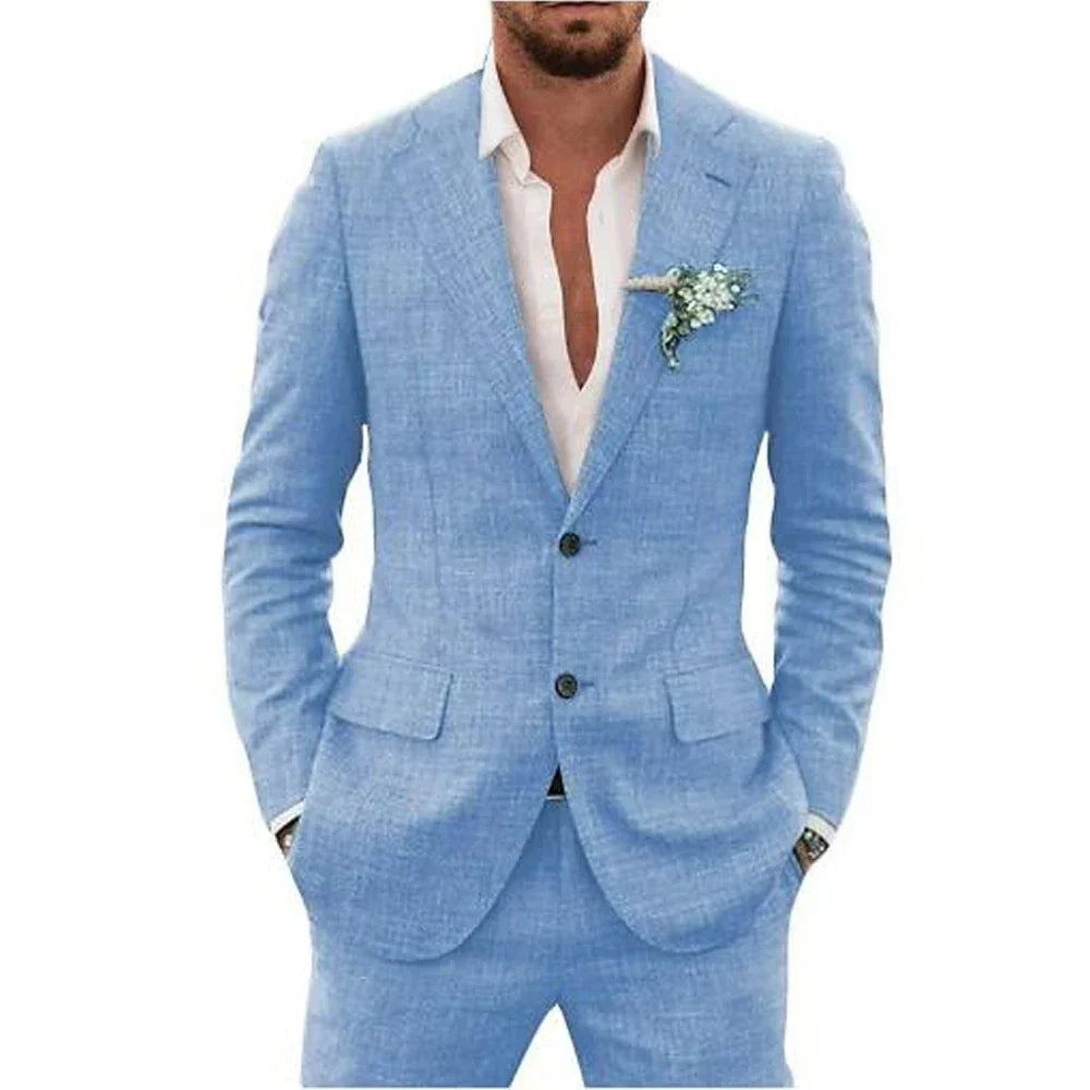 Costume d'été 2 pièces pour homme invité de mariage | Léger