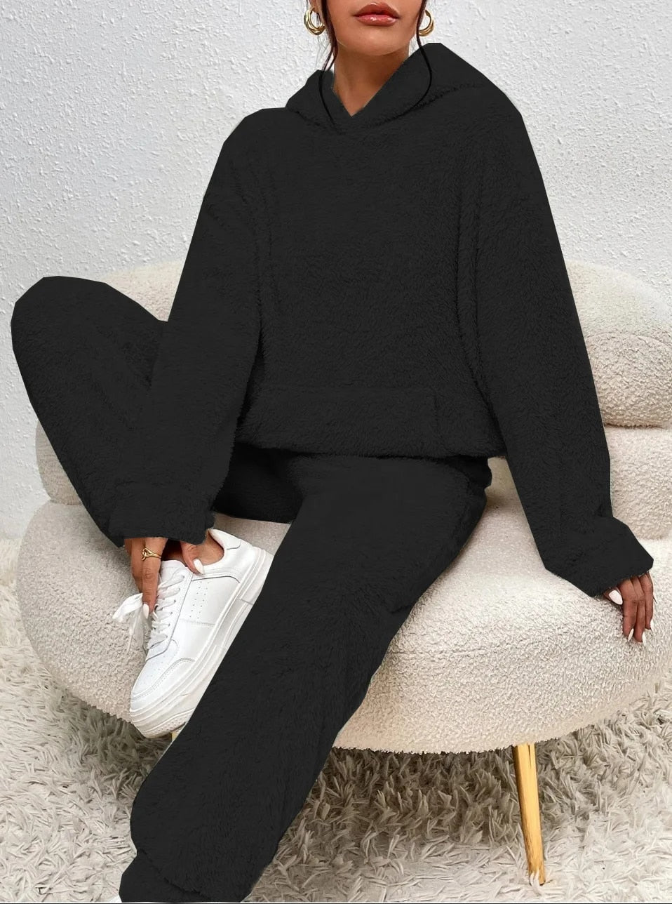 Ensemble de Maison en Teddy Confortable pour Femmes | Deux Pièces Chaudes