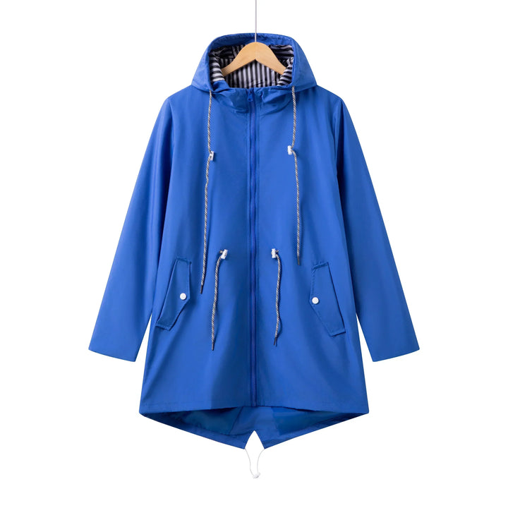 Manteau Trench Imperméable à Capuche pour Femmes | Décontracté