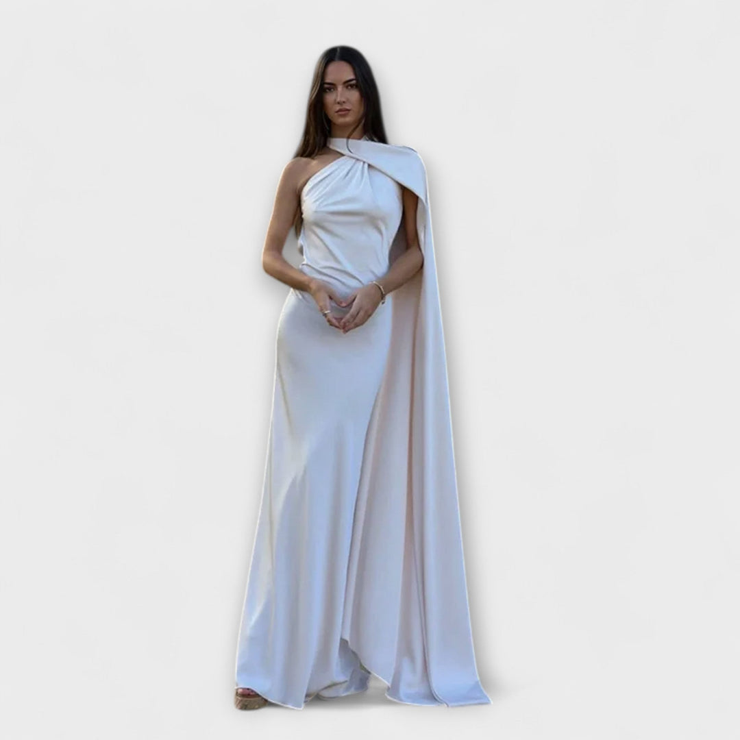 Robe Maxi Halter Off-Shoulder Élégante