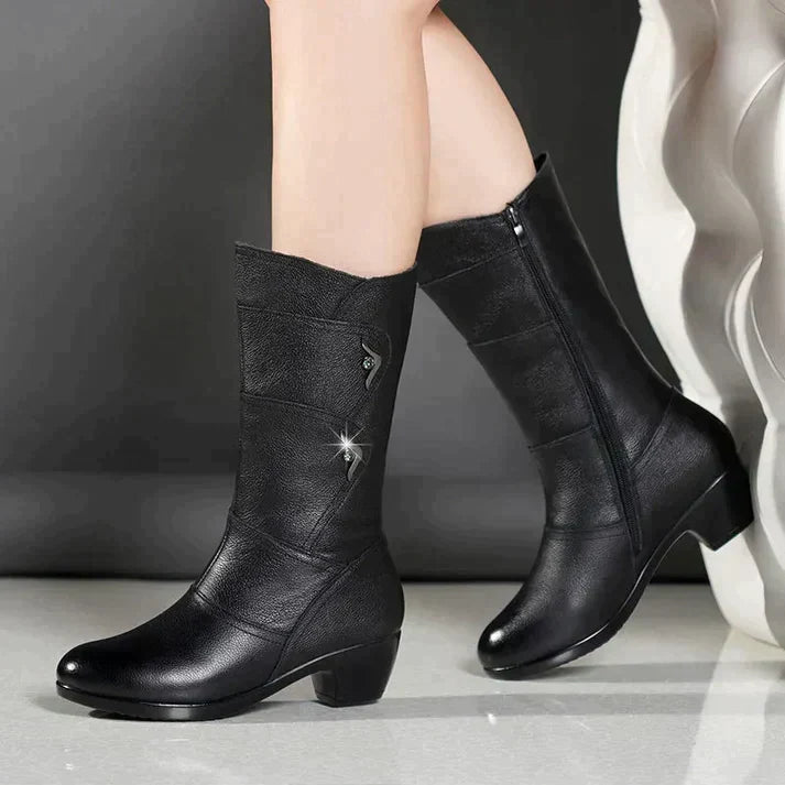 Bottes d'hiver noires pour femmes | Chaudes