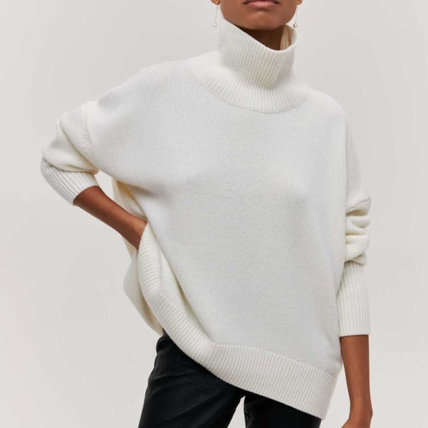 Pull Femme | Décontracté avec col roulé et coupe ample