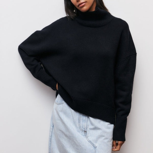 Pull Femme | Décontracté avec col roulé et coupe ample