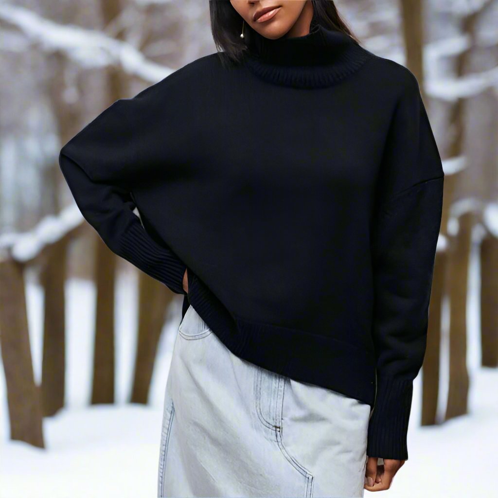 Pull à col roulé classique, chic et confortable pour femmes