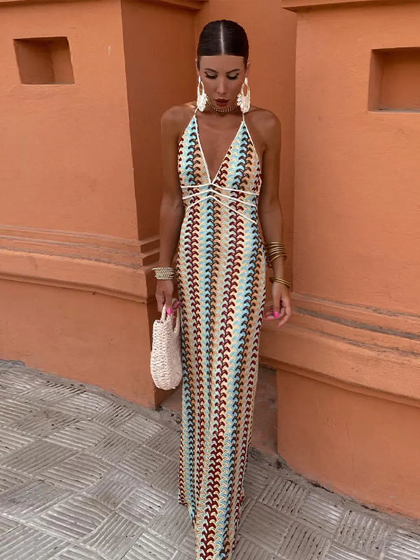 Priscilla | Robe maxi à dos nu - Fluide et chic