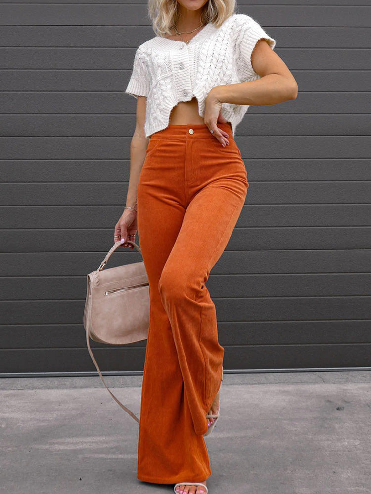 Pantalon en velours côtelé avec poches