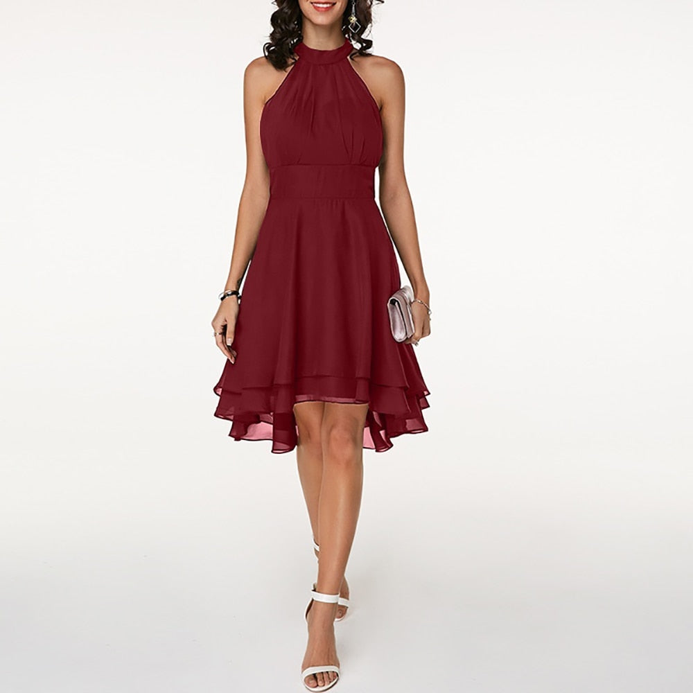 Robe Mini Halter pour Invitées de Mariage