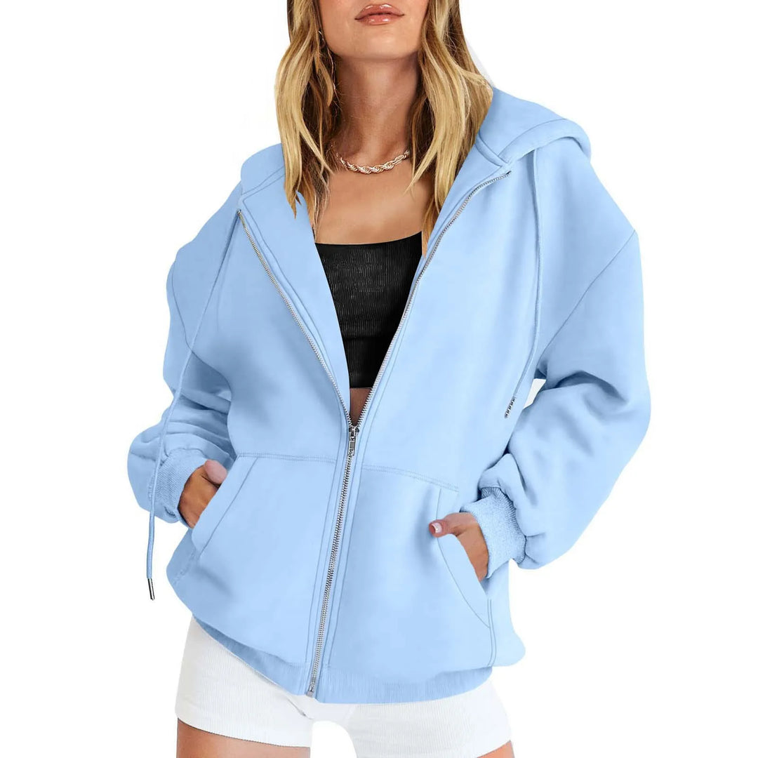 Valeria | Sweat à capuche zippé pour femmes confortable et stylé