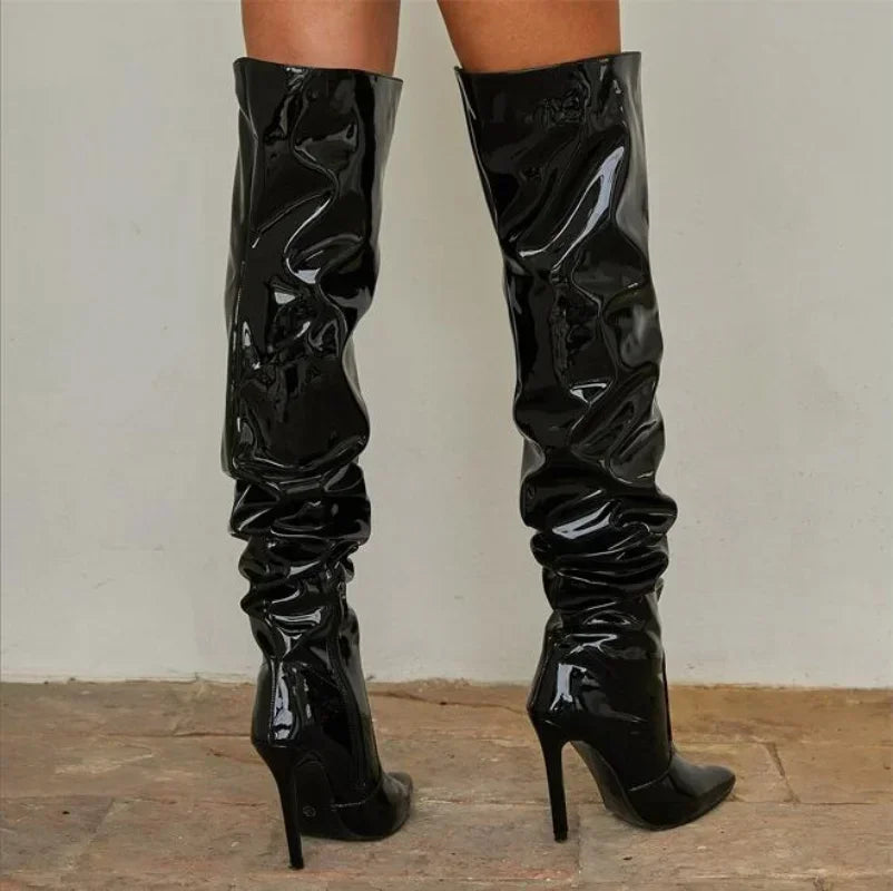 Bottes Overknee pour femmes | Talon stiletto avec bout pointu