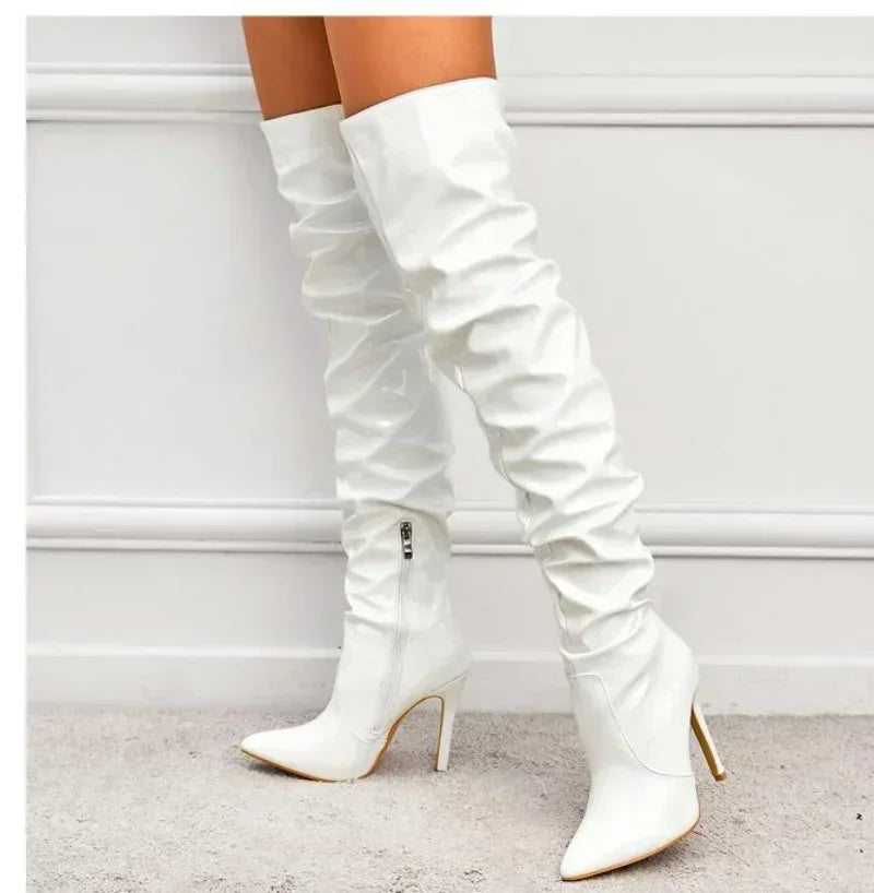 Bottes Overknee pour femmes | Talon stiletto avec bout pointu