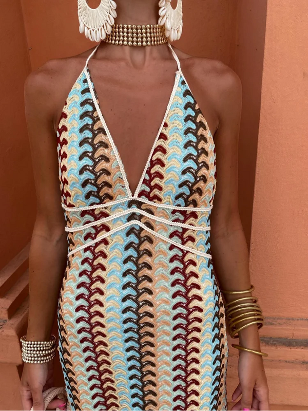 Priscilla | Robe maxi à dos nu - Fluide et chic