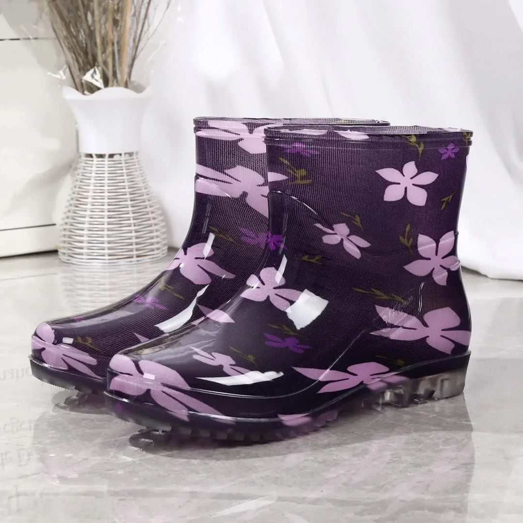 Bottes en Caoutchouc Étanches pour Femmes | Avec Imprimé Coloré