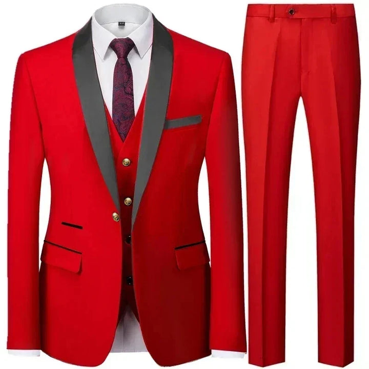 Costume pour homme 3 pièces pour invité de mariage | Veste, gilet et pantalon