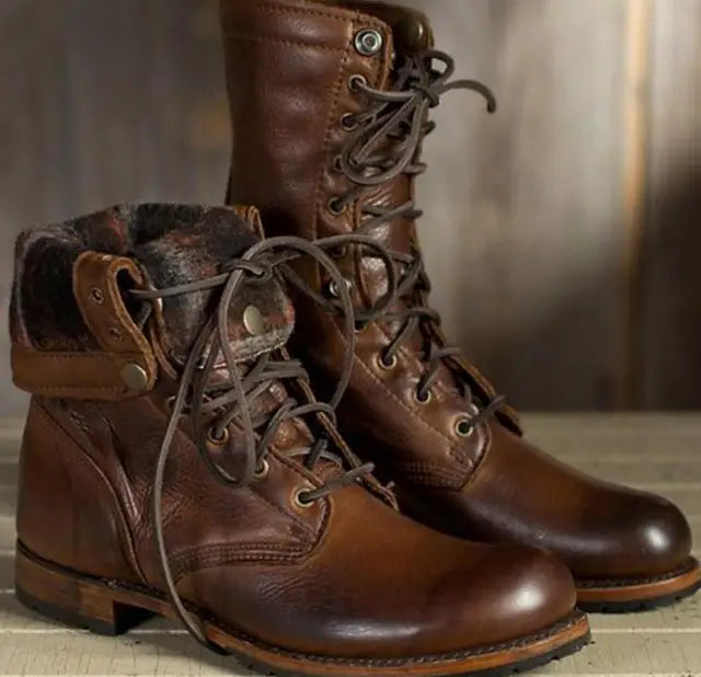 Sina | Bottes à lacets décontractées pour femmes à bout rond