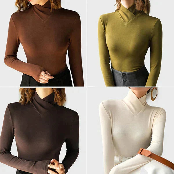 Top à col roulé stylé pour femmes