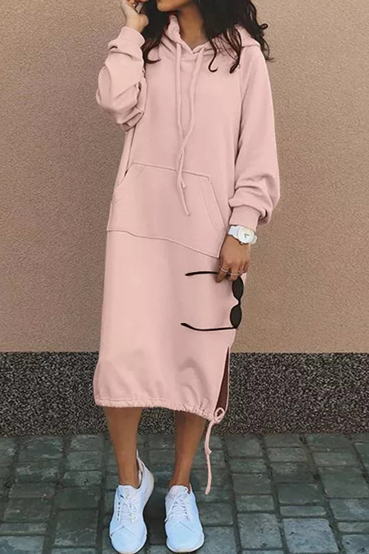 Robe à capuche longue pour femmes | Manches longues