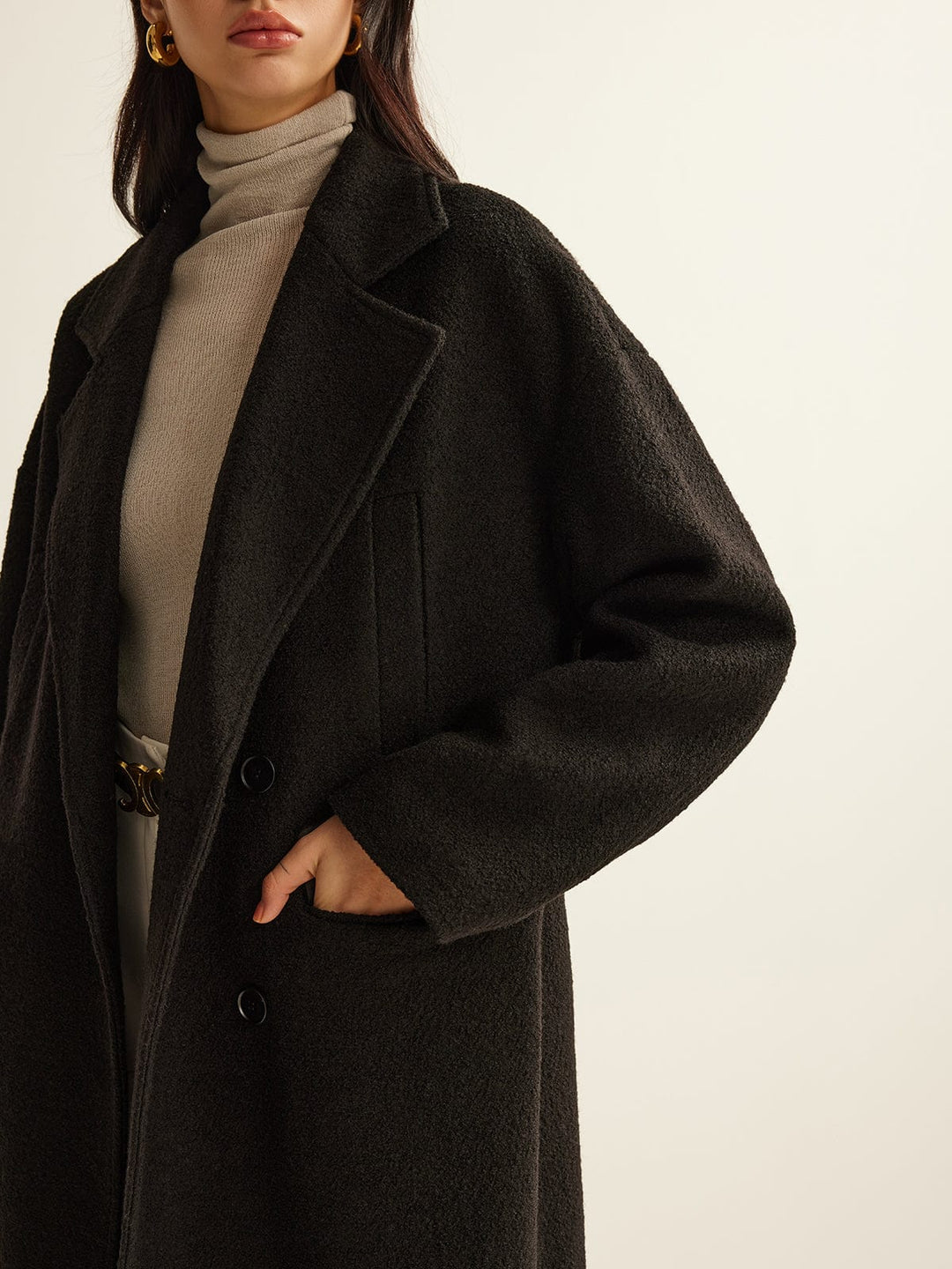 Sophia | Trench-coat élégant pour femmes Noir Classique