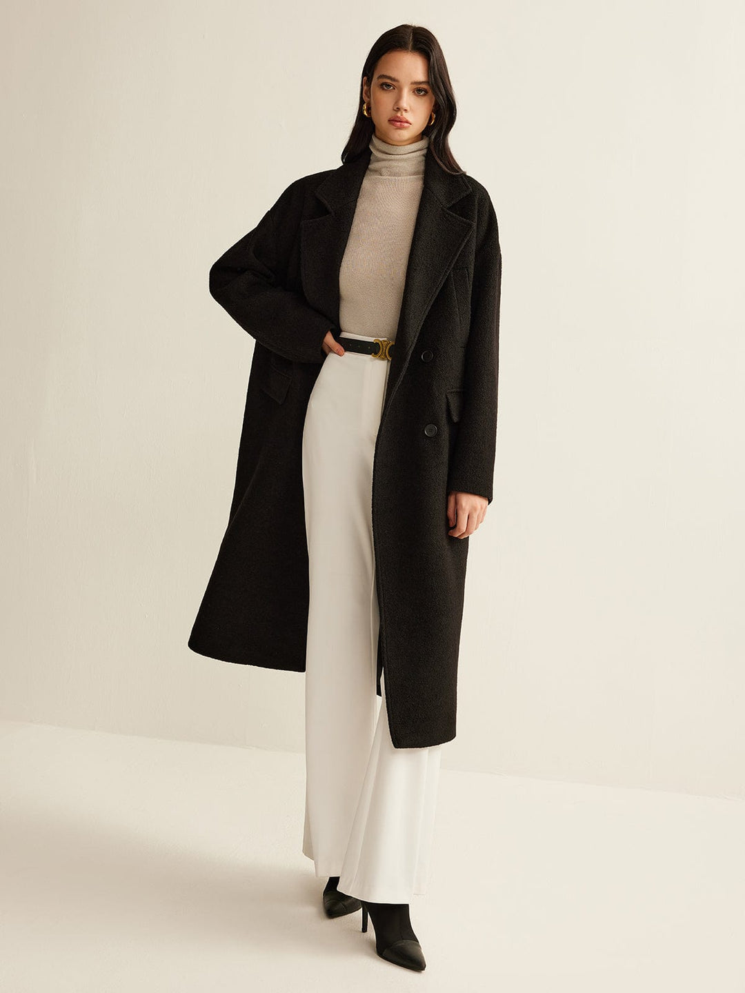 Sophia | Trench-coat élégant pour femmes Noir Classique