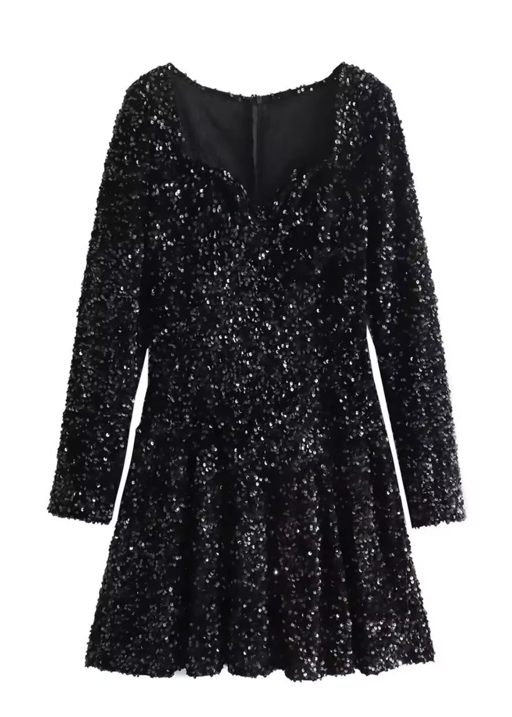 STELLA | Robe mini en sequins noirs