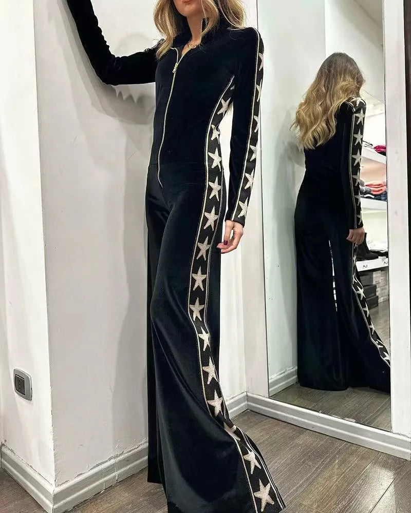 Franziska | Jumpsuit en velours élégant pour les occasions festives