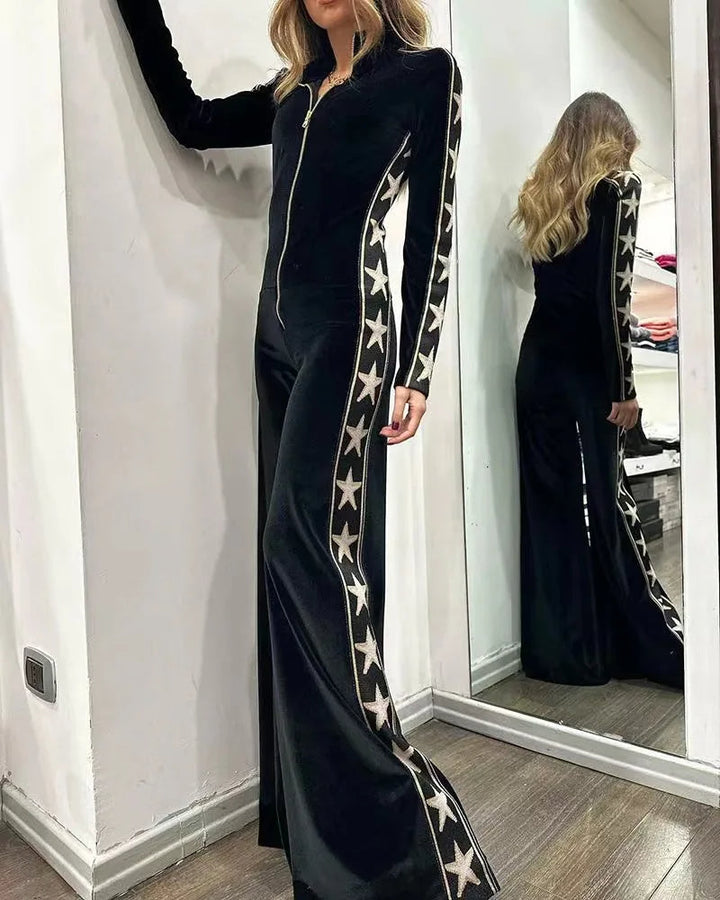 Franziska | Jumpsuit en velours élégant pour les occasions festives