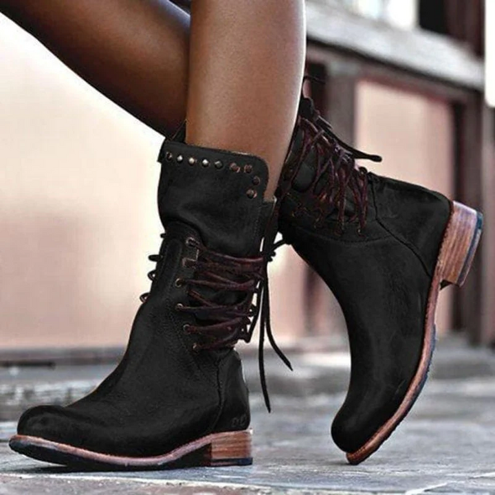 Wilhelmine | Bottines à lacets pour femmes avec talon