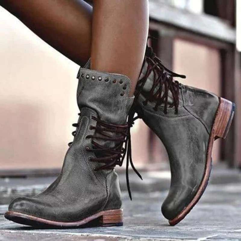 Wilhelmine | Bottines à lacets pour femmes avec talon