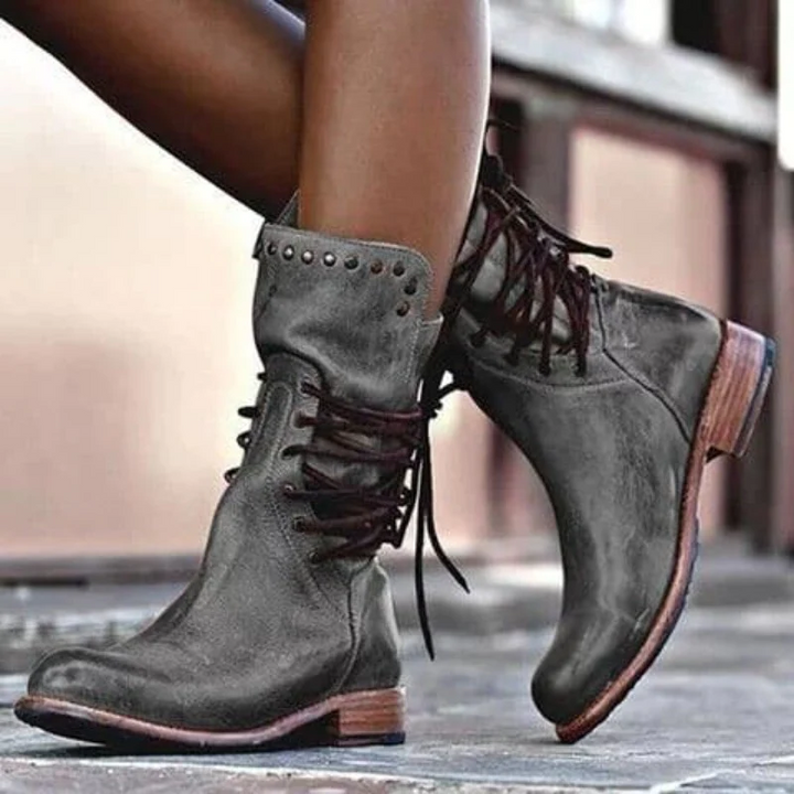 Wilhelmine | Bottines à lacets pour femmes avec talon