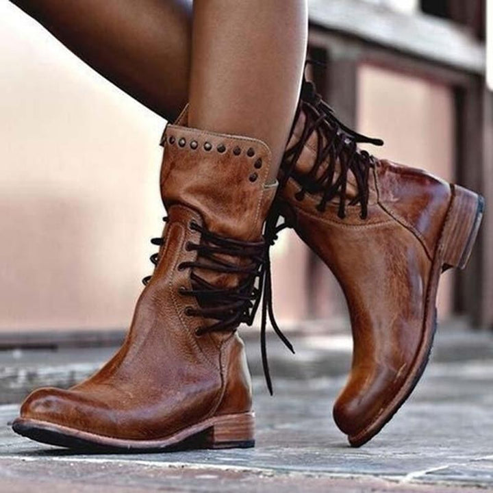 Wilhelmine | Bottines à lacets pour femmes avec talon