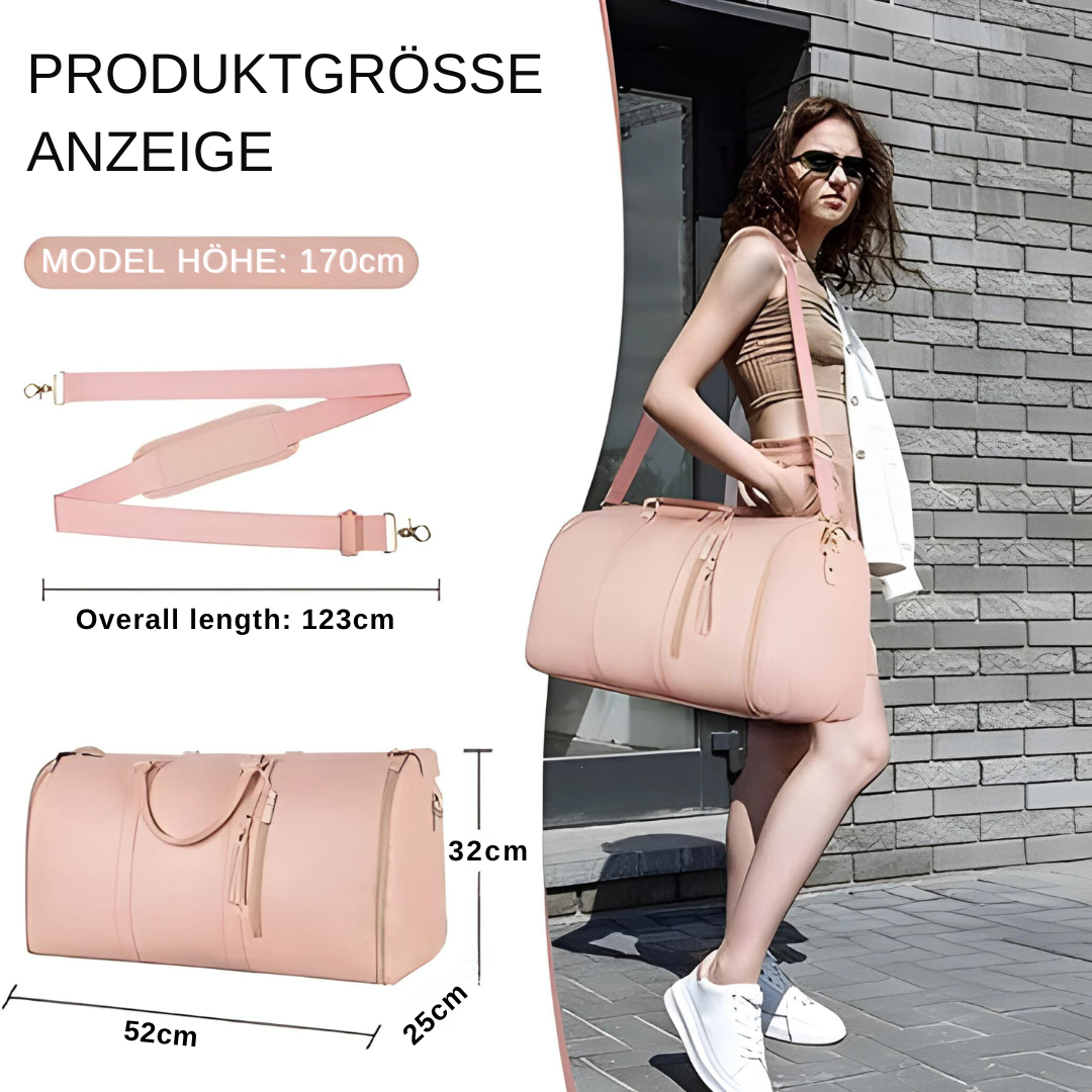 Sac de voyage pliable et élégant pour femmes en cuir PU imperméable