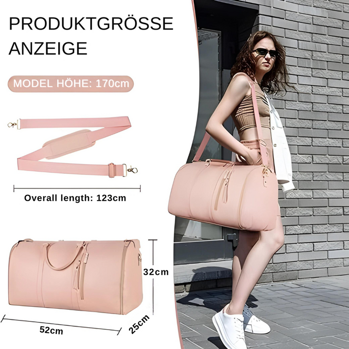 Sac de voyage pliable et élégant pour femmes en cuir PU imperméable