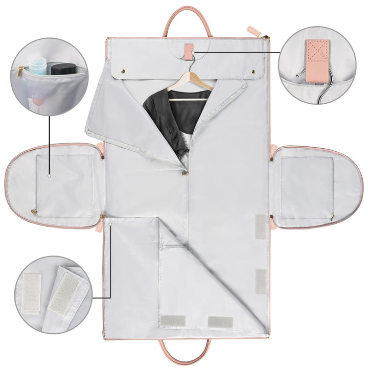 Sac de voyage pliable et élégant pour femmes en cuir PU imperméable