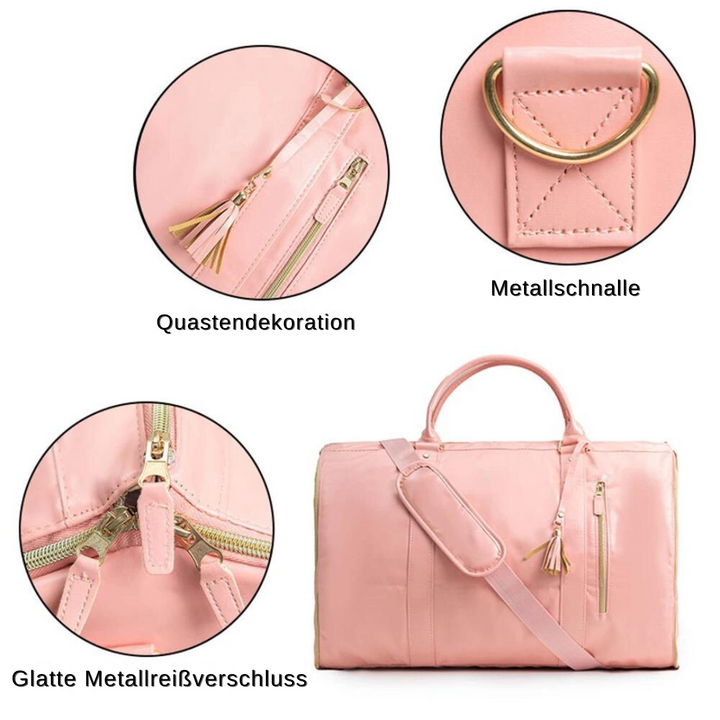 Sac de voyage pliable et élégant pour femmes en cuir PU imperméable