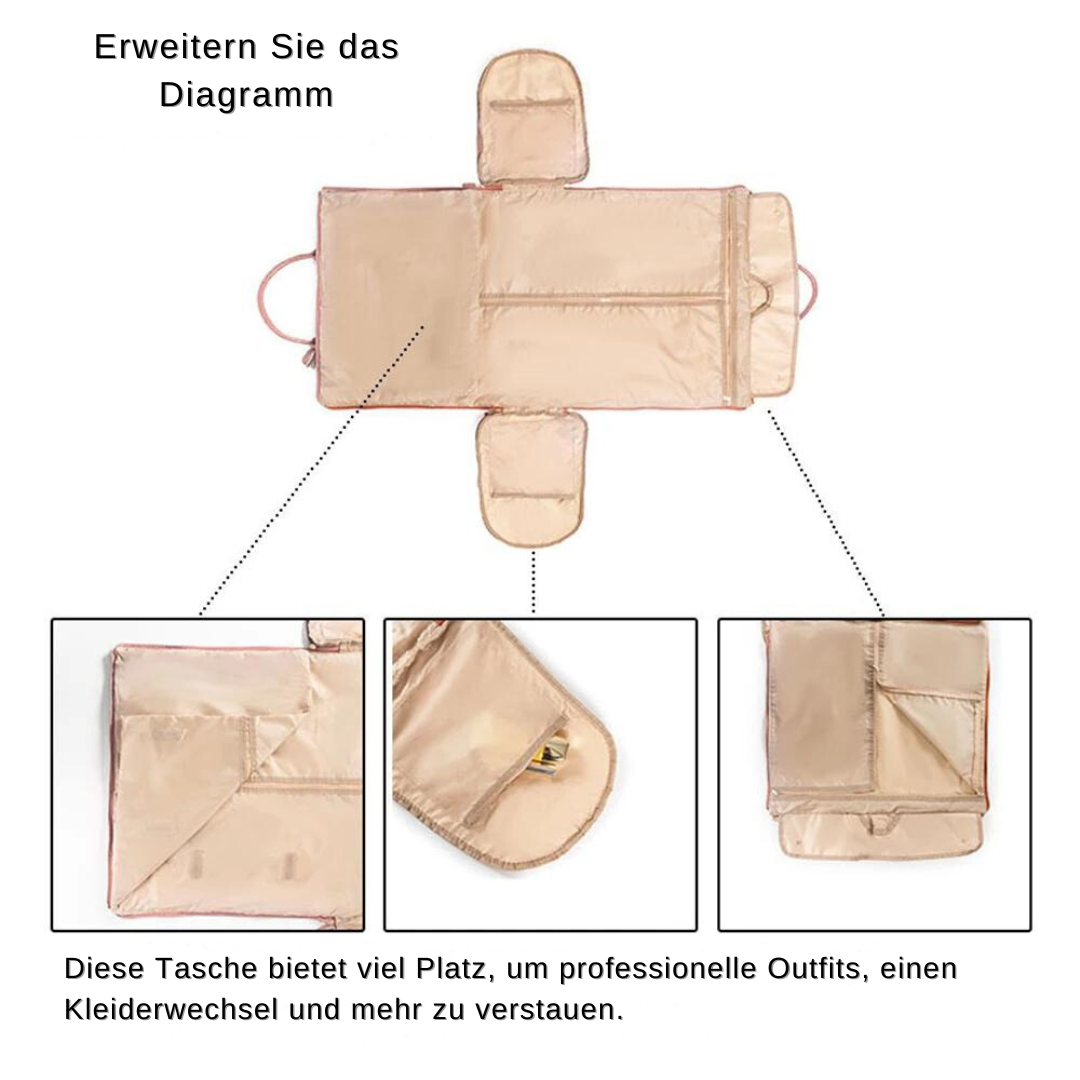 Sac de voyage pliable et élégant pour femmes en cuir PU imperméable