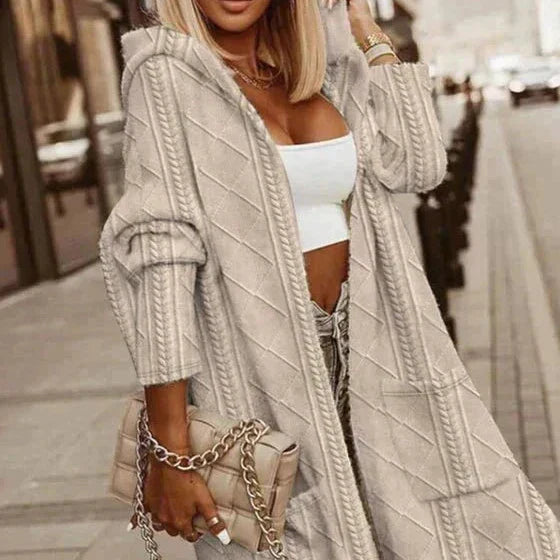 Cardigan à manches longues pour femmes - Style hoodie confortable