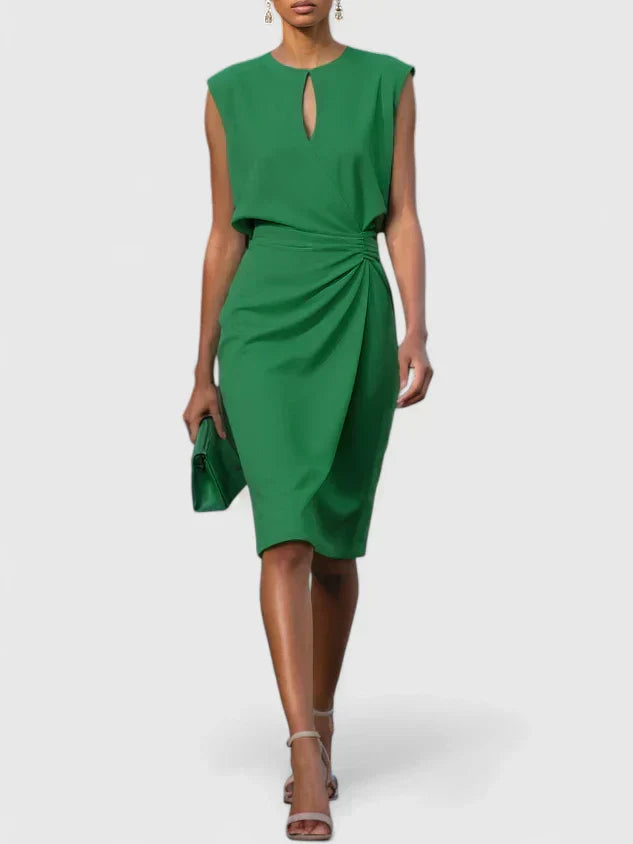 Elisa | Robe midi avec corsage et dentelle