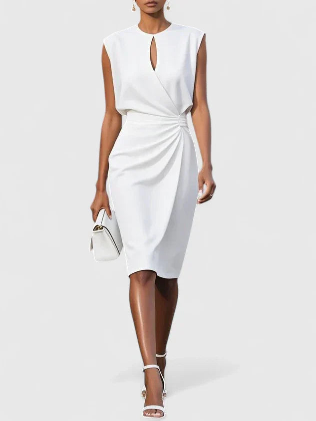 Elisa | Robe midi avec corsage et dentelle