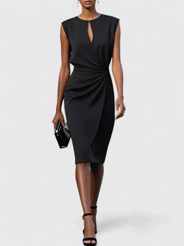 Elisa | Robe midi avec corsage et dentelle