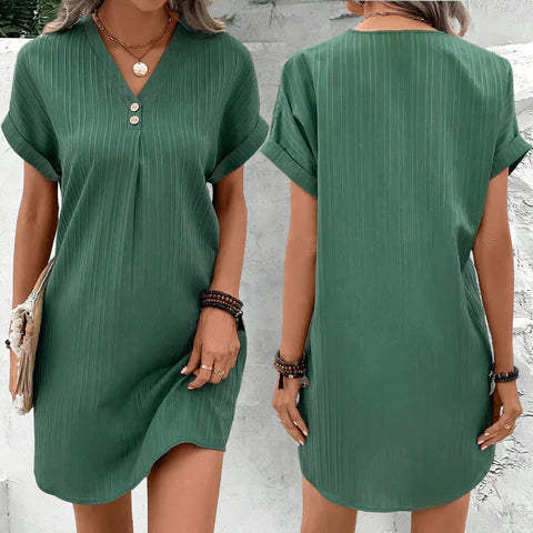 Elin | Robe midi fluide avec décolleté en V