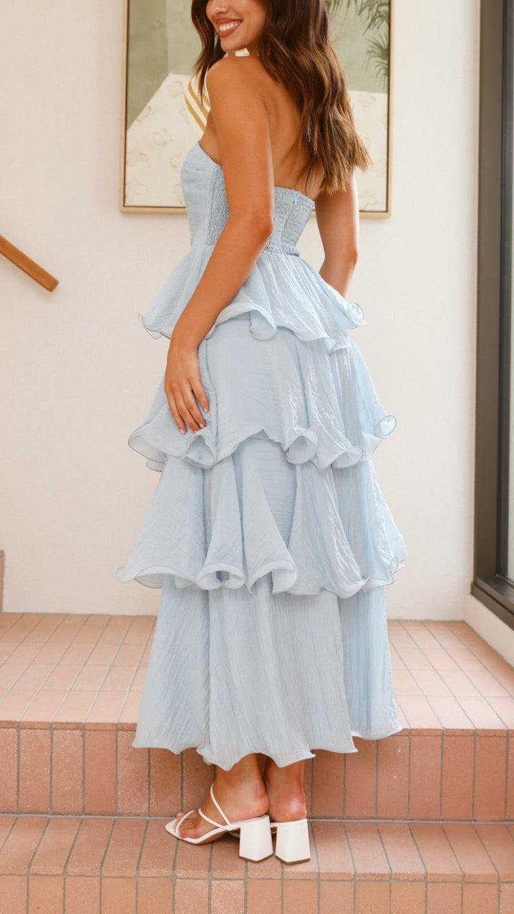 Kate - Robe maxi avec volants superposés