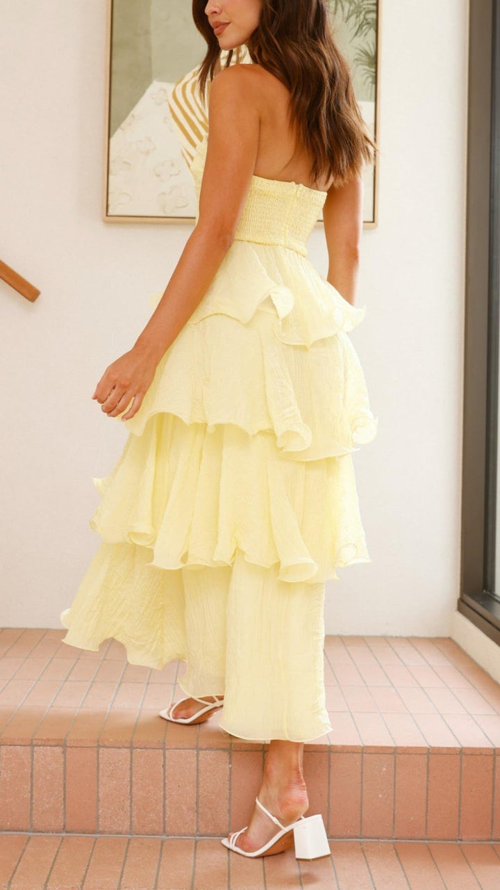 Kate - Robe maxi avec volants superposés
