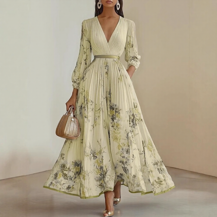 Mia | Robe maxi élégante plissée pour femmes
