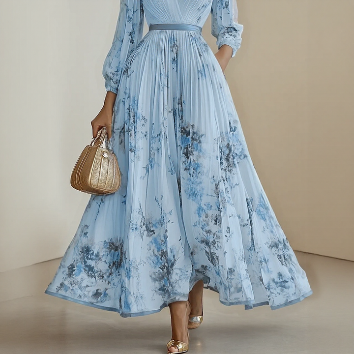 Mia | Robe maxi élégante plissée pour femmes