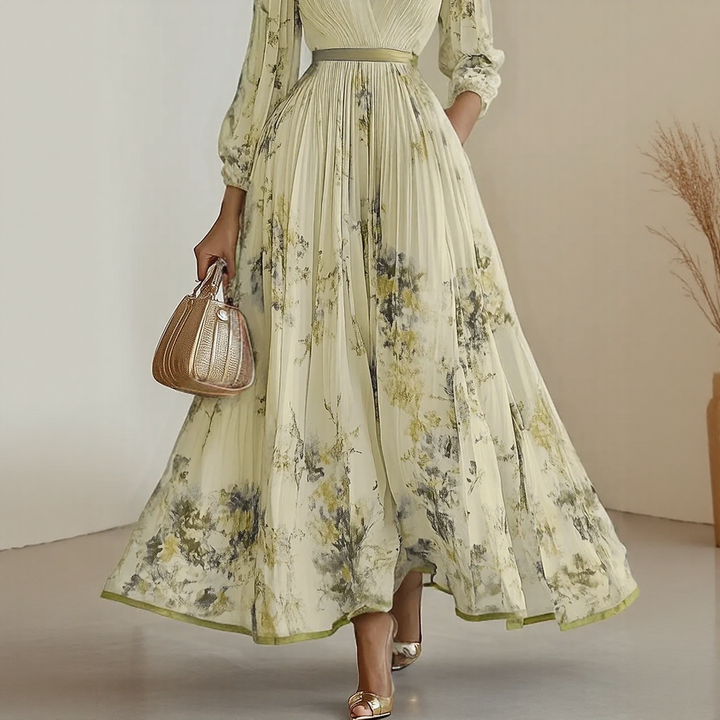 Mia | Robe maxi élégante plissée pour femmes