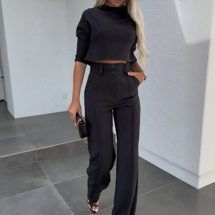 Ensemble Nina™ avec crop-top à col montant