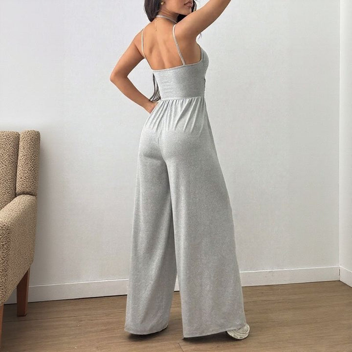 Bela™ Combinaison Langer avec jambes larges, bretelles doubles et dos ouvert