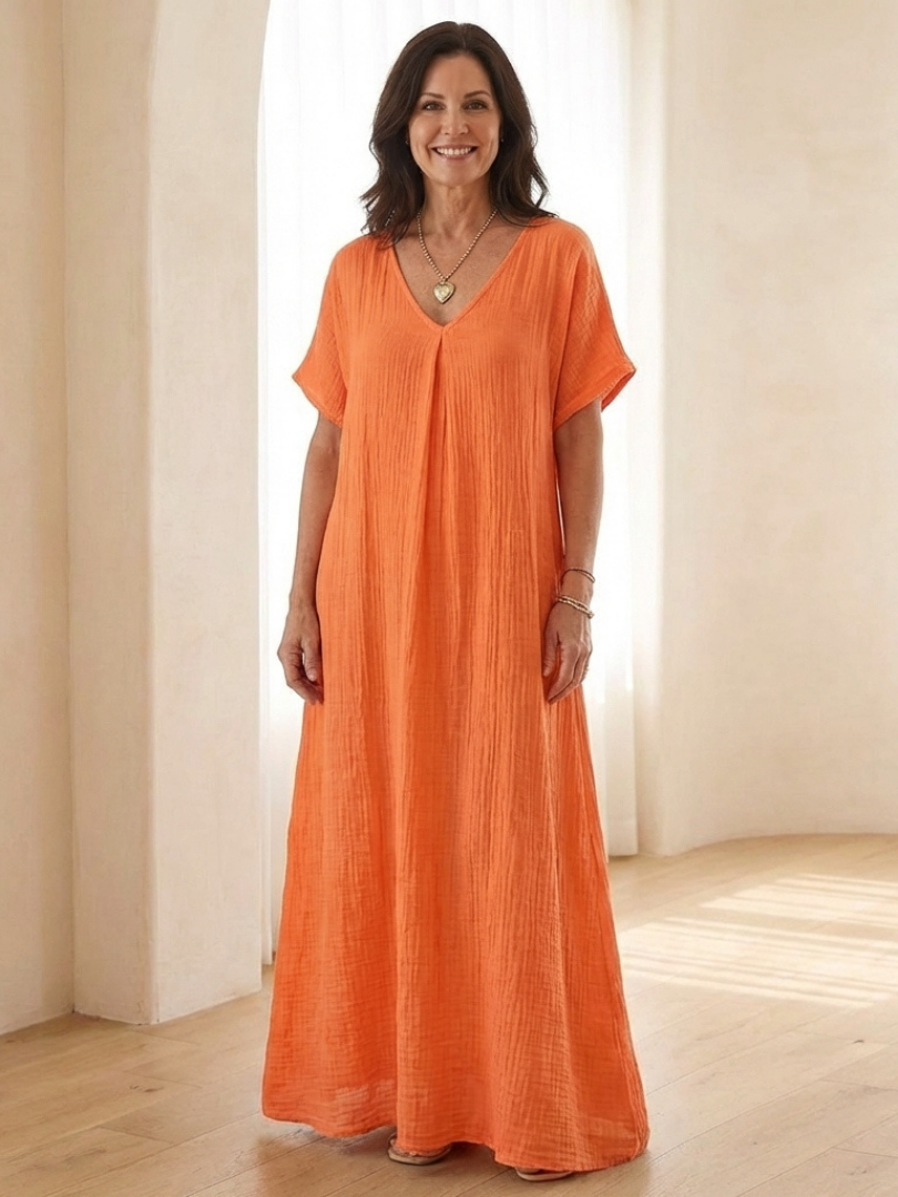 Liora | Robe midi avec décolleté en V