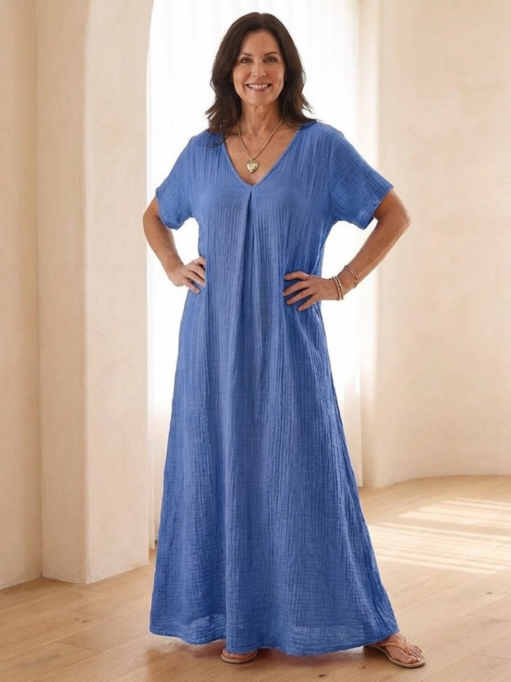 Liora | Robe midi avec décolleté en V