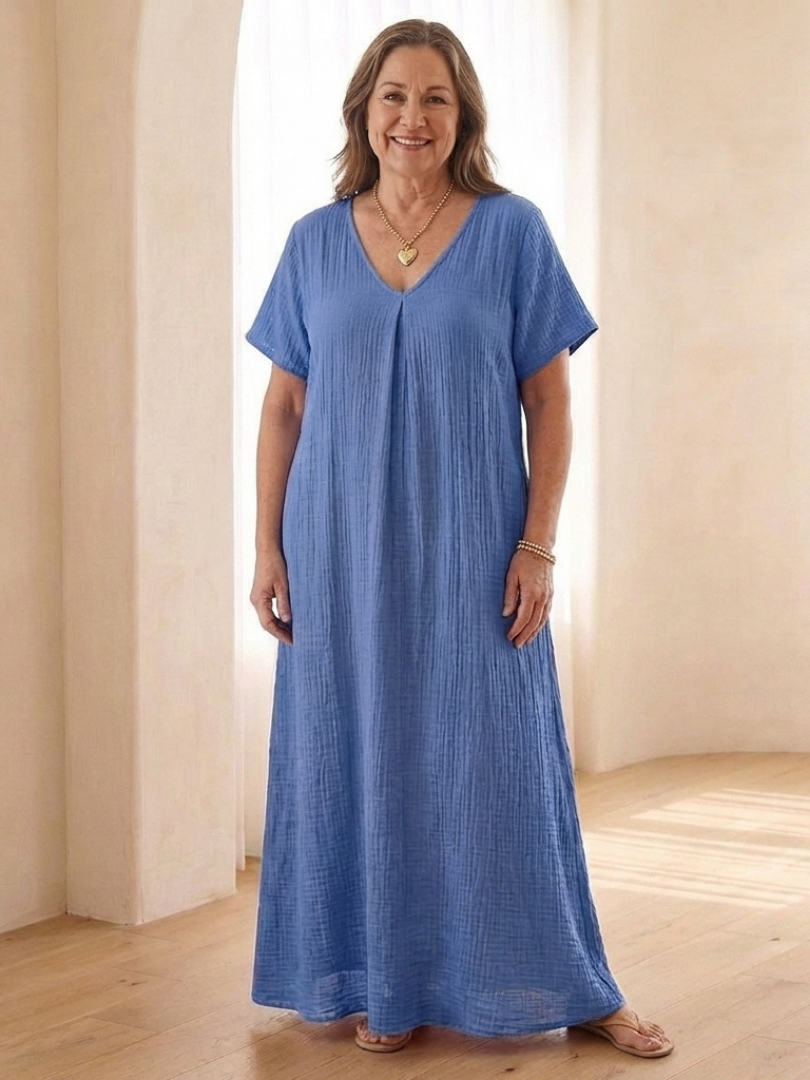 Liora | Robe midi avec décolleté en V